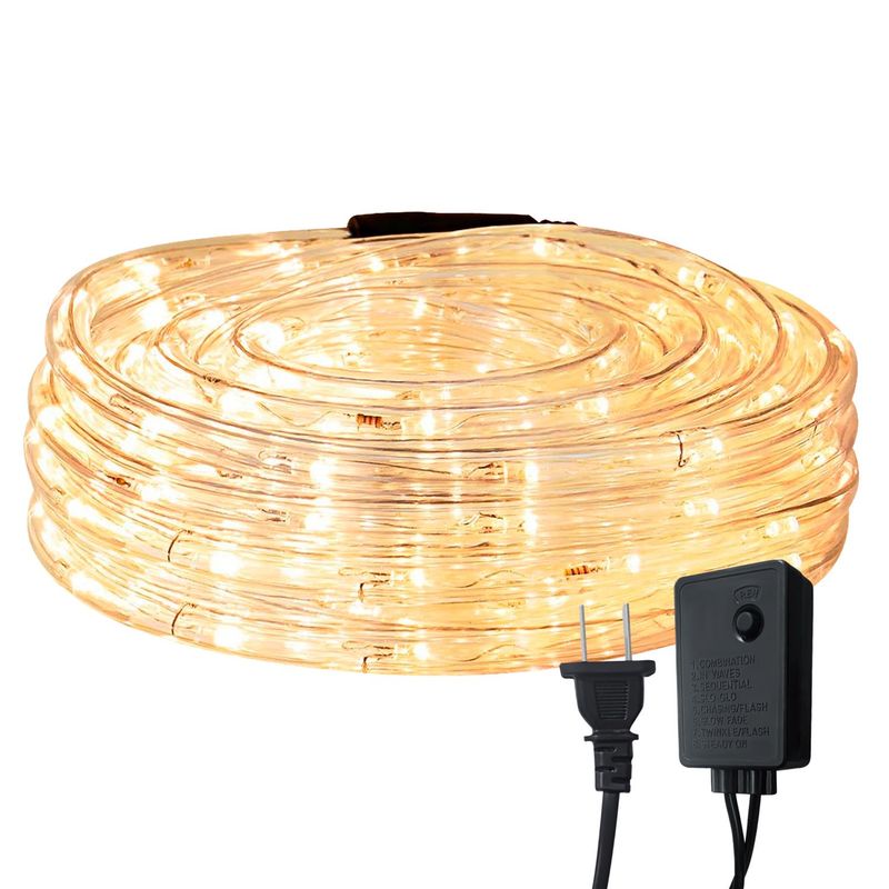 BUYPAL - Manguera Tira Luces Led Navidad 10 Metros Impermeable Ambar
