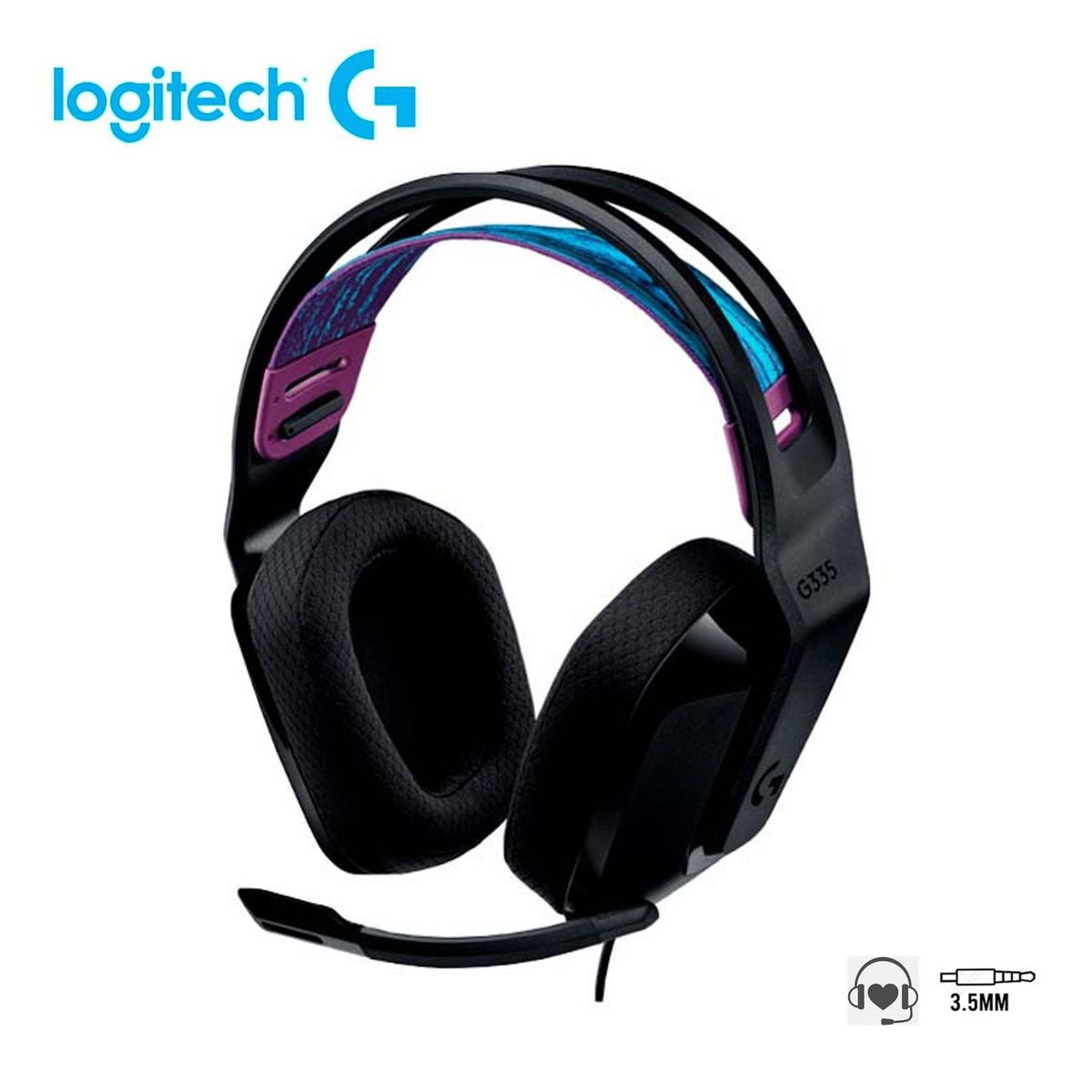 LOGITECH - Audífonos Logitech G Gaming Con Microfono Ajustable G335 -Negro
