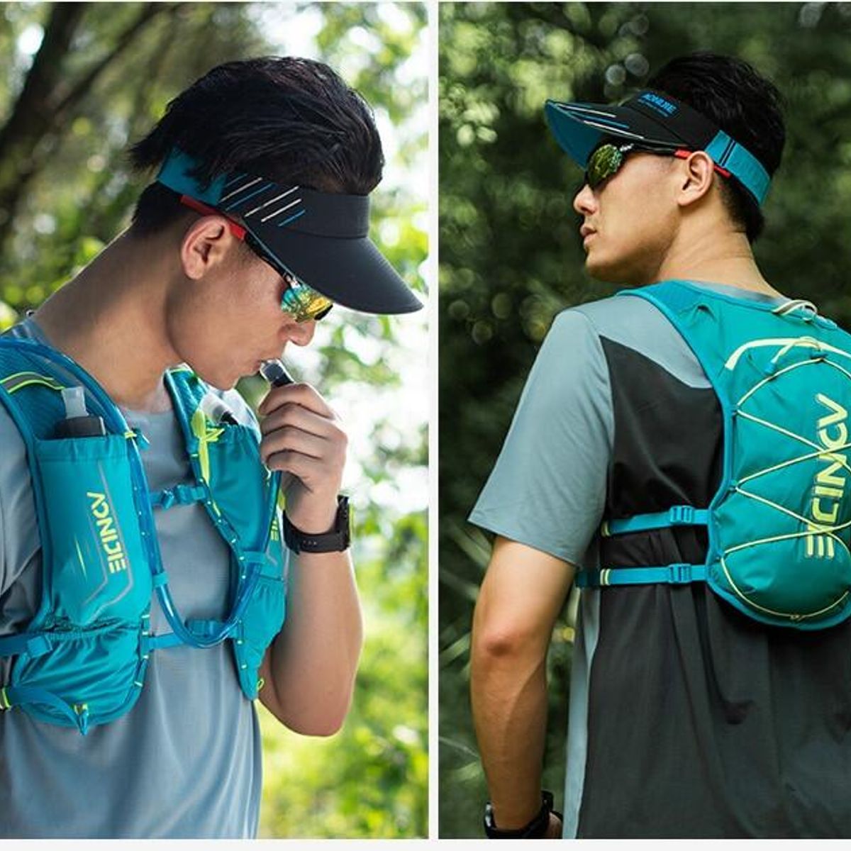 GENERICO - Chaleco de hidratación Trail Runing Maraton con bolsa agua