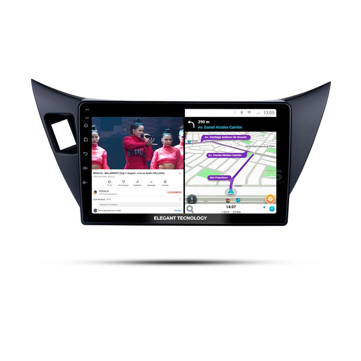 GENERICO - Autoradio Android Pantalla Mitsubishi Lancer 2001-2007 Carplay +Auto 4GB +64GB