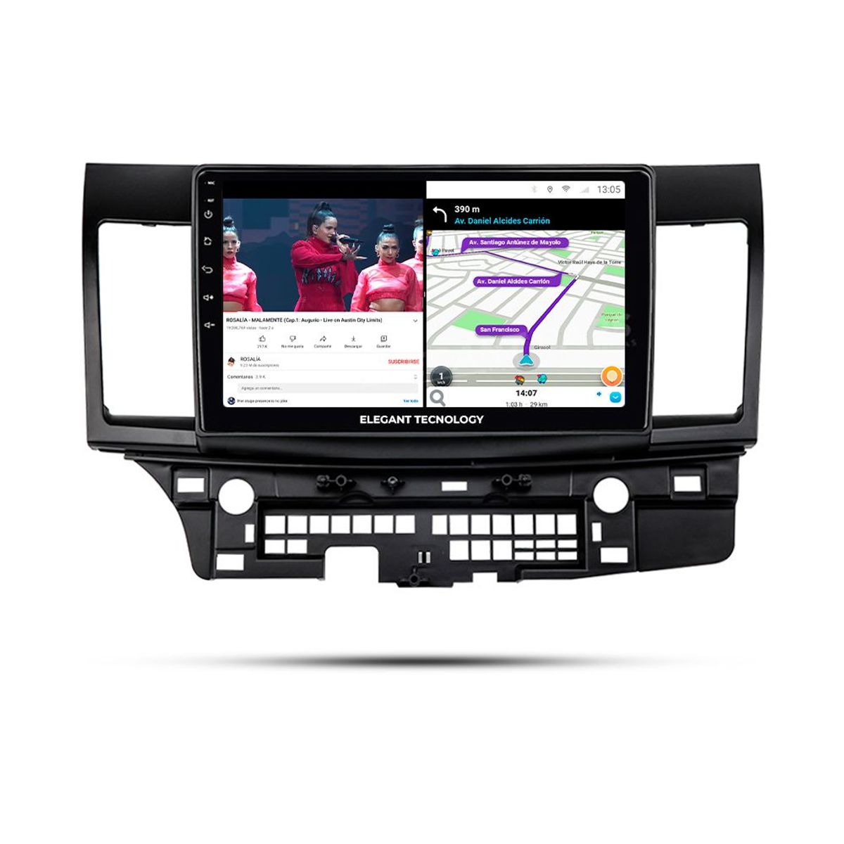 GENERICO - Autoradio Android Pantalla Mitsubishi Lancer 2010-2016 Carplay +Auto 4GB +64GB