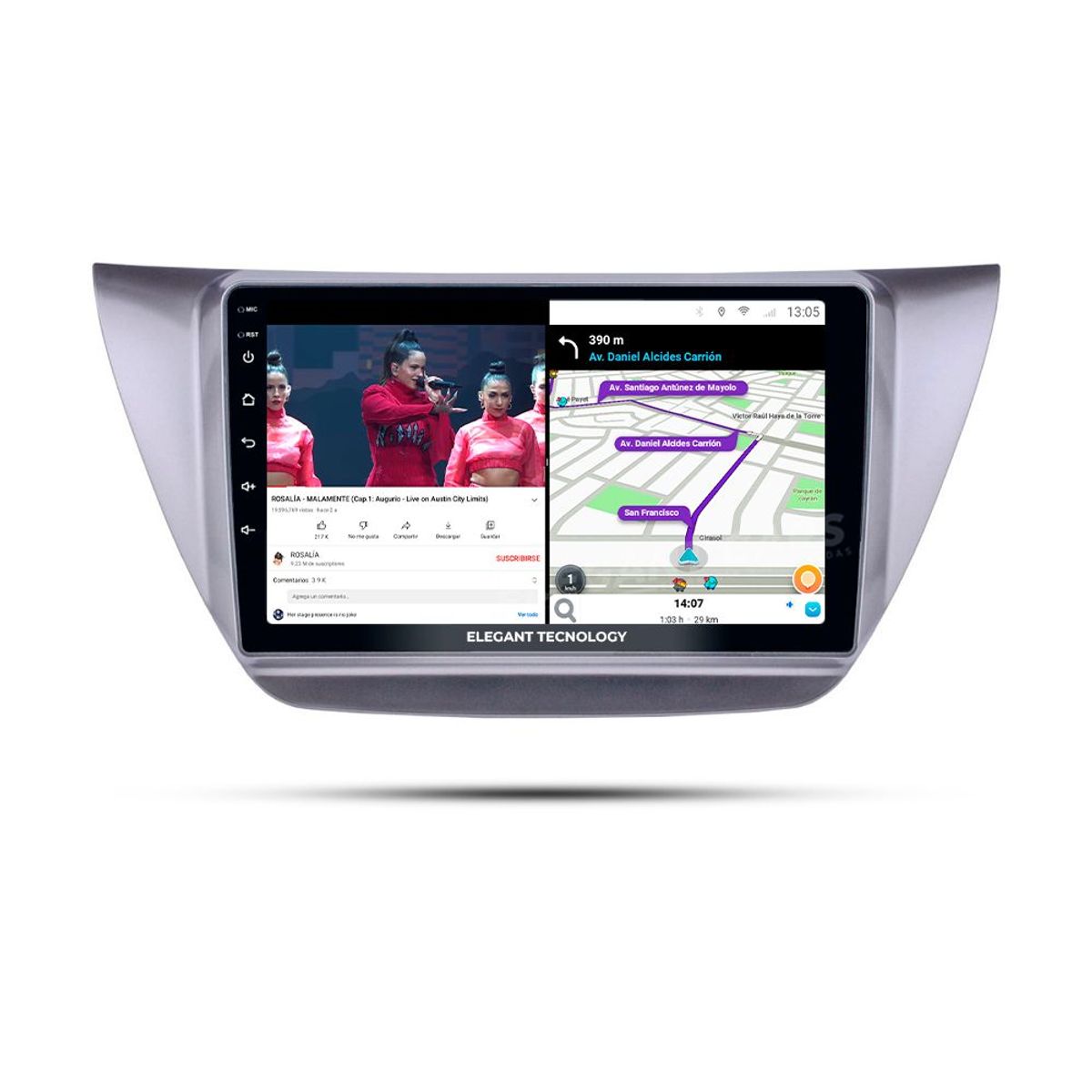 GENERICO - Autoradio Android Pantalla Mitsubishi Lancer IX Gris 2006-2010 Carplay +Auto 4GB +64GB