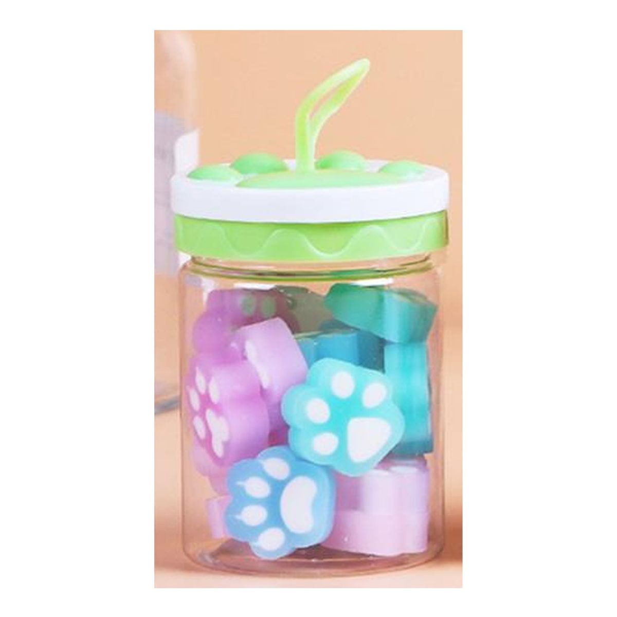 GENERICO - Balde Verde De Borradores De Huella De Gato