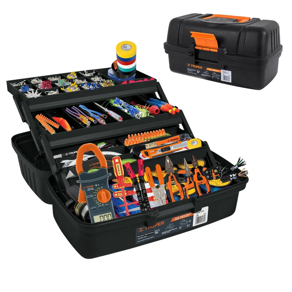 TRUPER - Caja de herramientas para electricistas uso general Truper