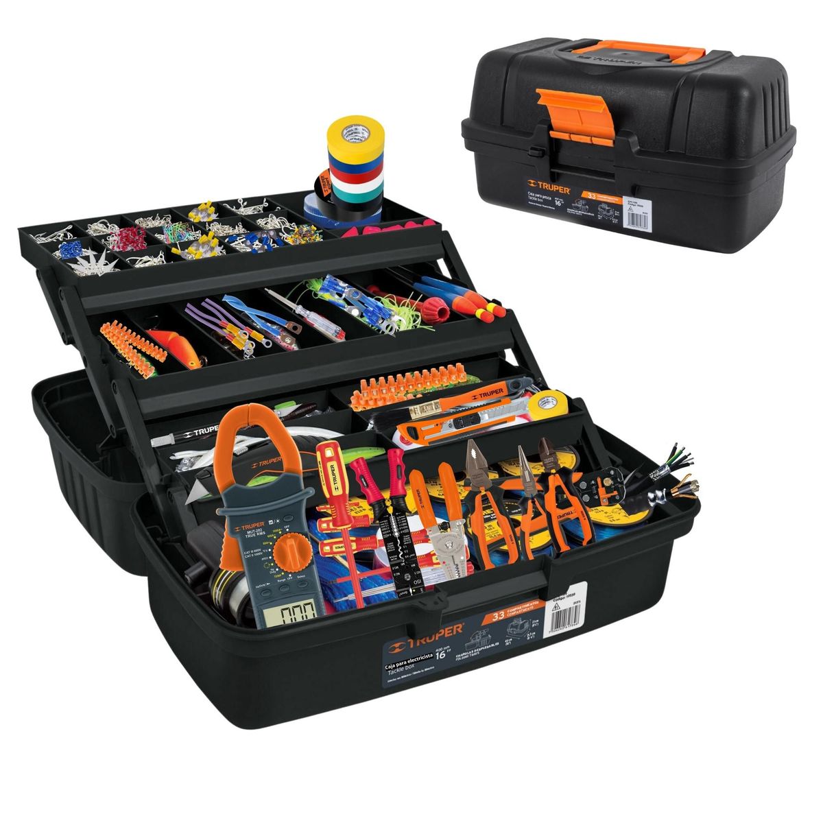TRUPER - Caja de herramientas para electricistas uso general Truper