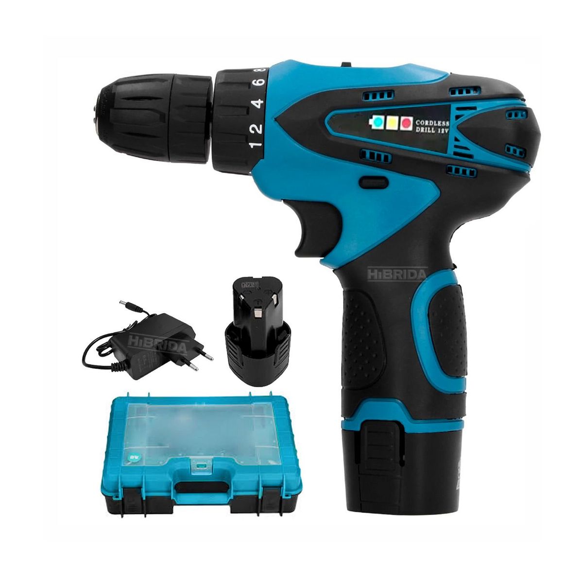 GENERICO - TALADRO ATORNILLADOR INALAMBRICO 12V BATERIA DESTORNILLADOR MADERA METAL