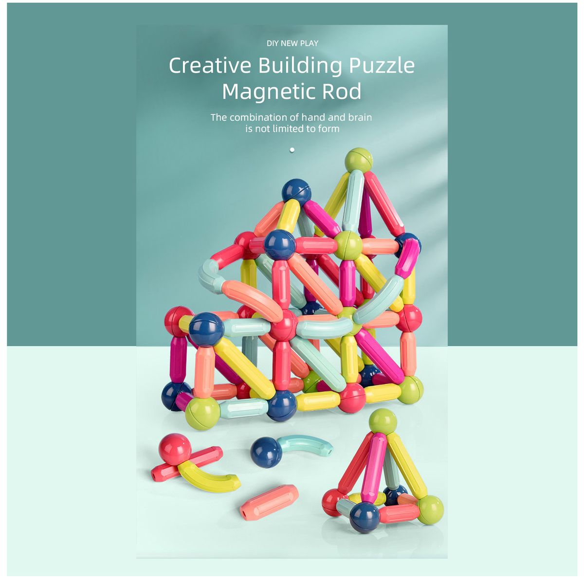 GENERICO - Juego de Bloques Magnéticos de construcción de 164 pcs