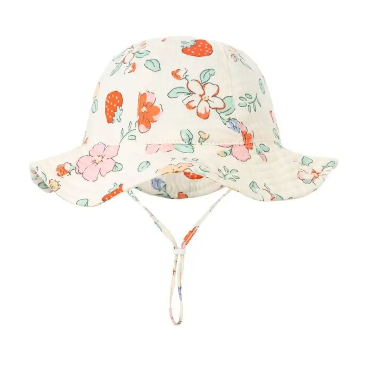 KAST PE - Sombrero Ala Ancha Fresa 48cm: Bebe niñas de 6 a 12 meses