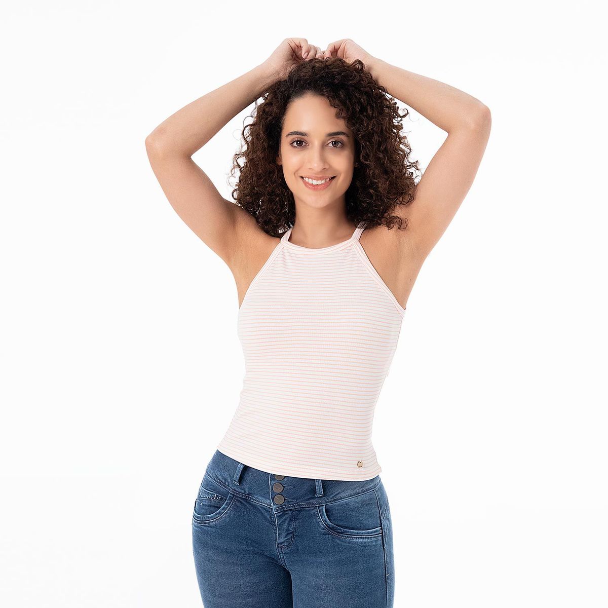 PIONIER - Polo Tiras  Jersey Full Lycra Mujer Anxela.