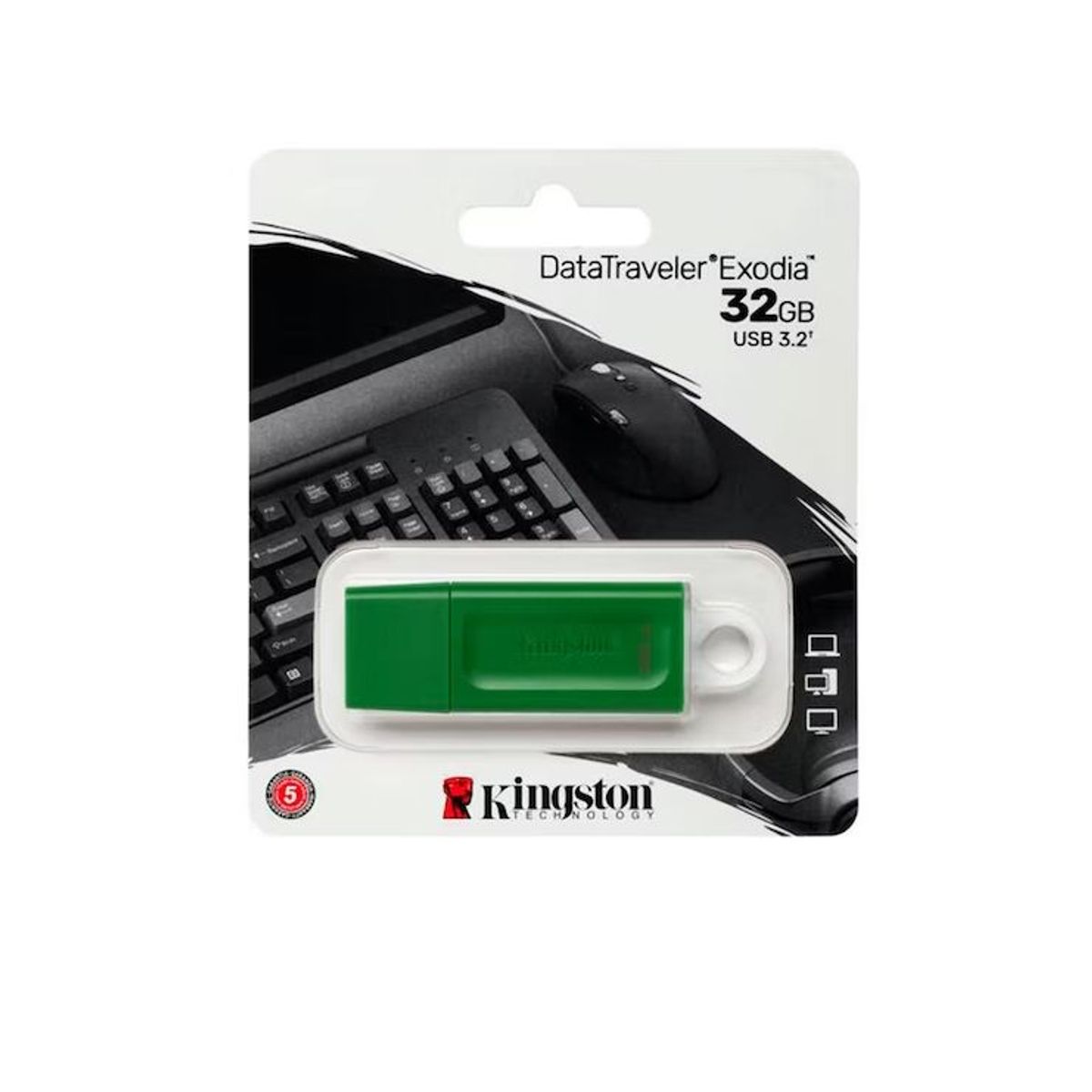 KINGSTON - Memoria USB 32GB KINGSTON EXODIA 3.2 DataTraveler  -Verde