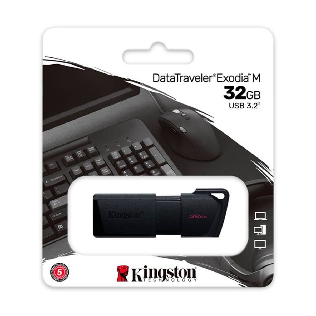 KINGSTON - Memoria USB 32 GB Kingston Exodia M 3.2 DataTraveler  - Negro