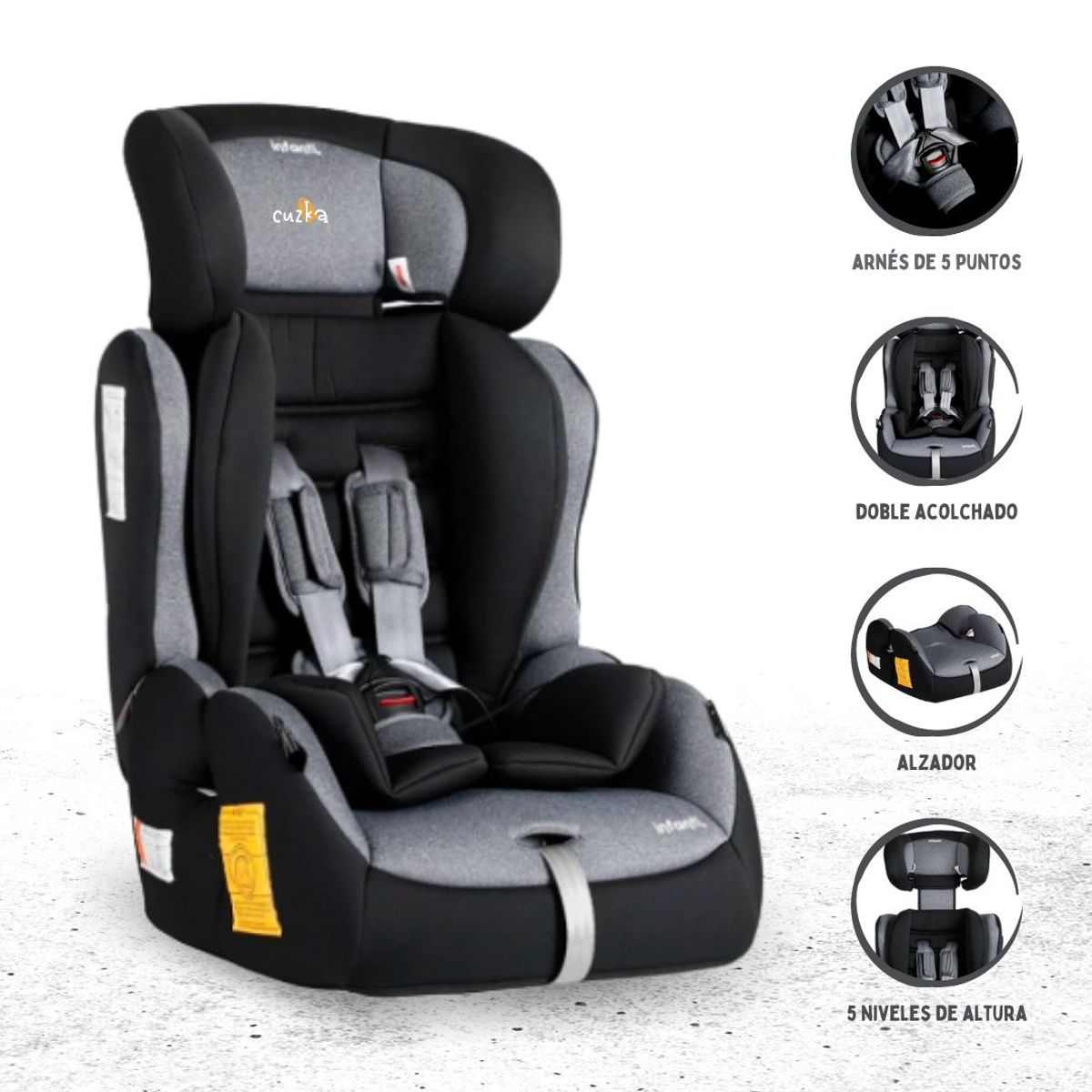 INFANTI - Silla de Auto para Bebé »GRAND PRIX V6» Black