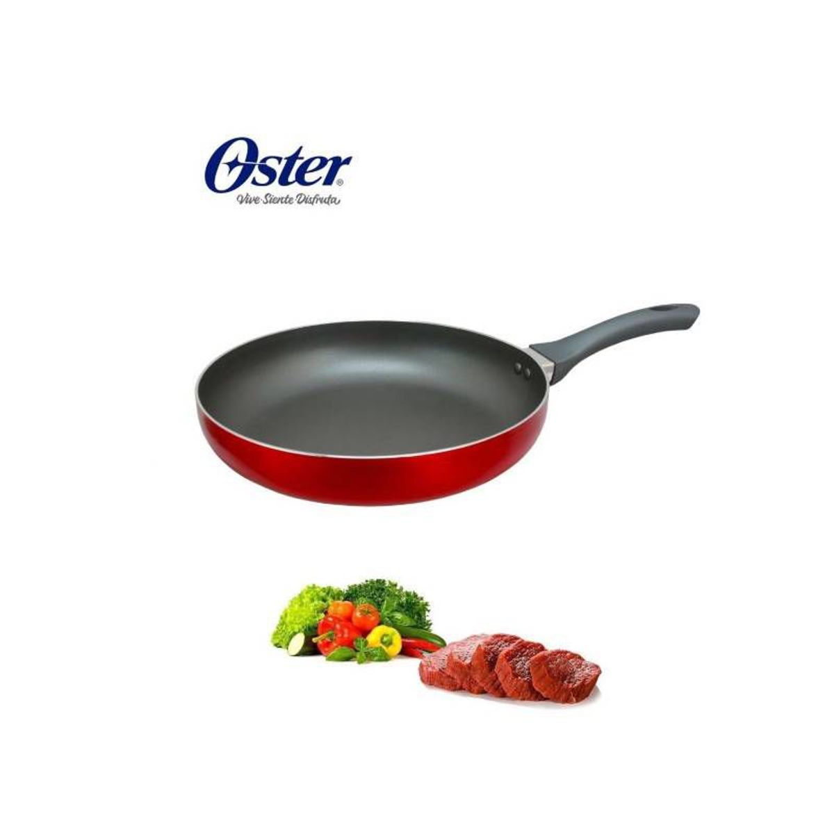 OSTER - Sarten 20cm OSTER Aluminio Antiadherente Herscher Rojo