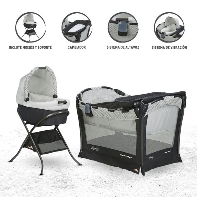 GRACO - Cuna Corral Pack and Play para Bebé «2 NIGTH MCKINLEY» White