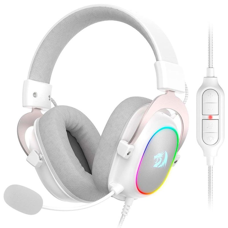 REDRAGON - audífonos Gamer Redragon Zeus X H510-RGB blanco con luz RGB LED 7.1