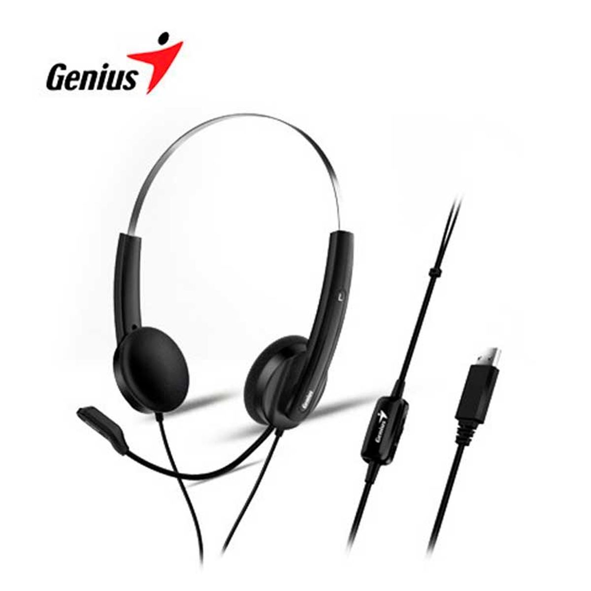 GENIUS - Audifono para Computadora USB Genius HS-220U Negro - con microfono