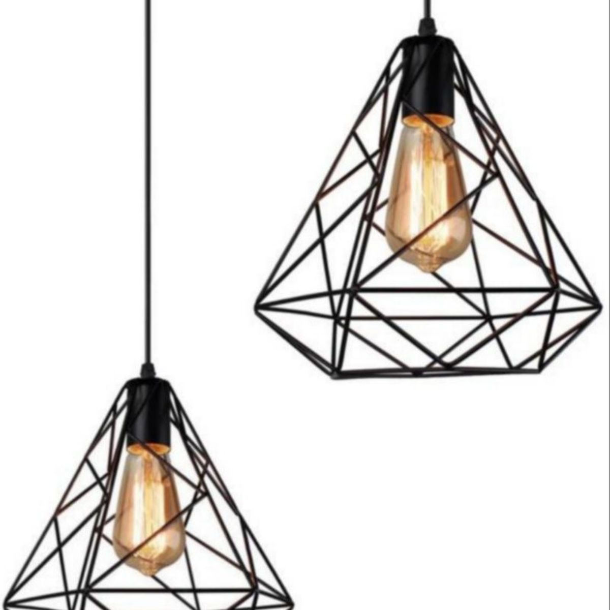 CEMLIGHTING - Lampara diamante negro incluye foco