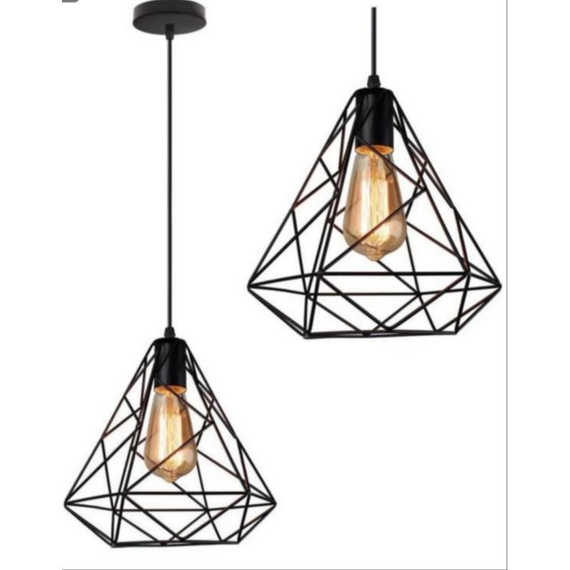CEMLIGHTING - Lampara diamante negro incluye foco