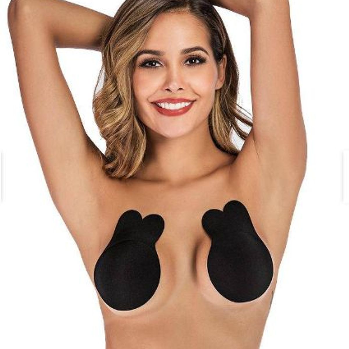 GENERICO - Brasier Invisible push Up orejas de conejo adhesivo para damas