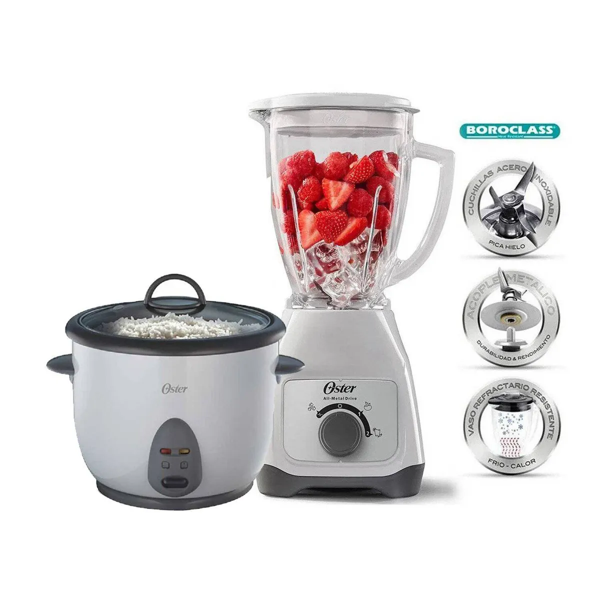 OSTER - Combo Oster Olla Arrocera y Licuadora BLSTKAGWRD