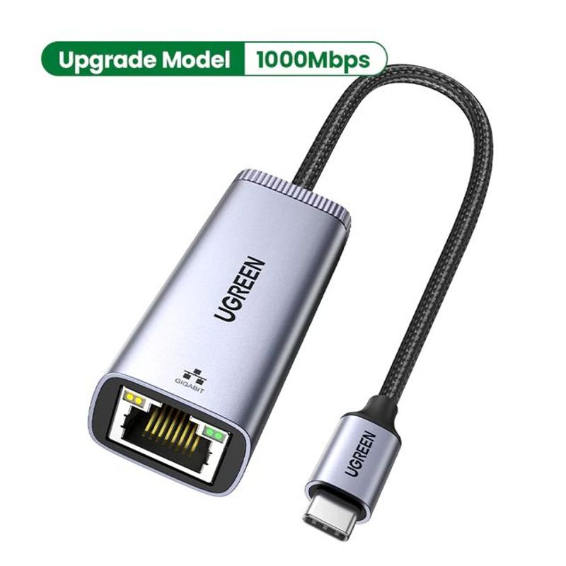 UGREEN - Adaptador de Red Ethernet rj45 a USB tipo C - Ugreen - 1000 Mbps