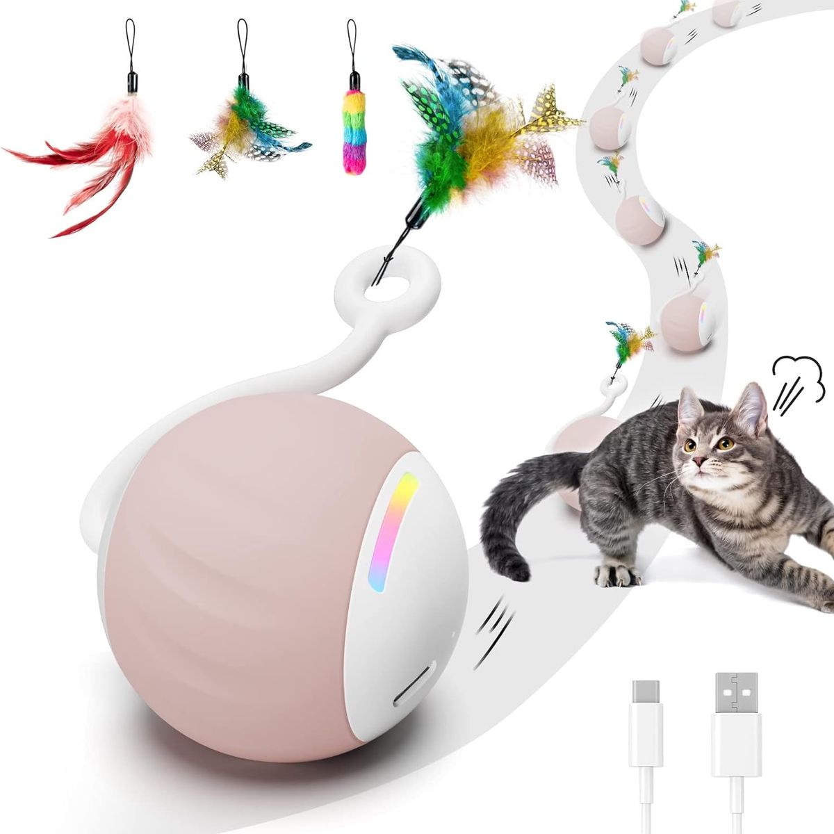 GENERICO - Pelota Inteligente Para Gatos Juguete 360° para gatos