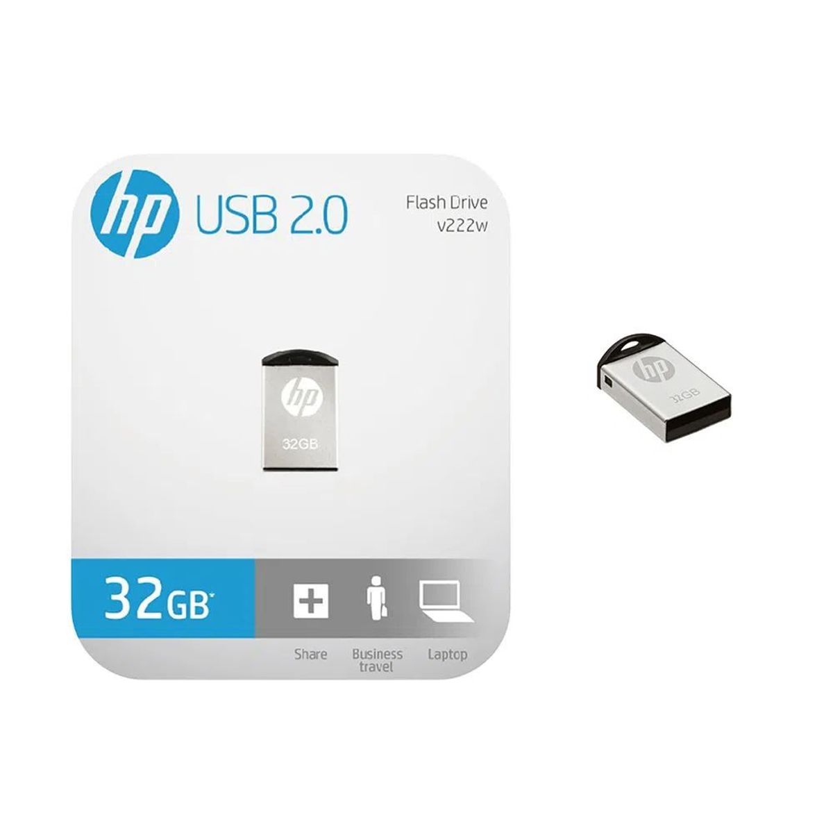 HP - Memoria USB HP Flash Drive V222w 32GB - plateado
