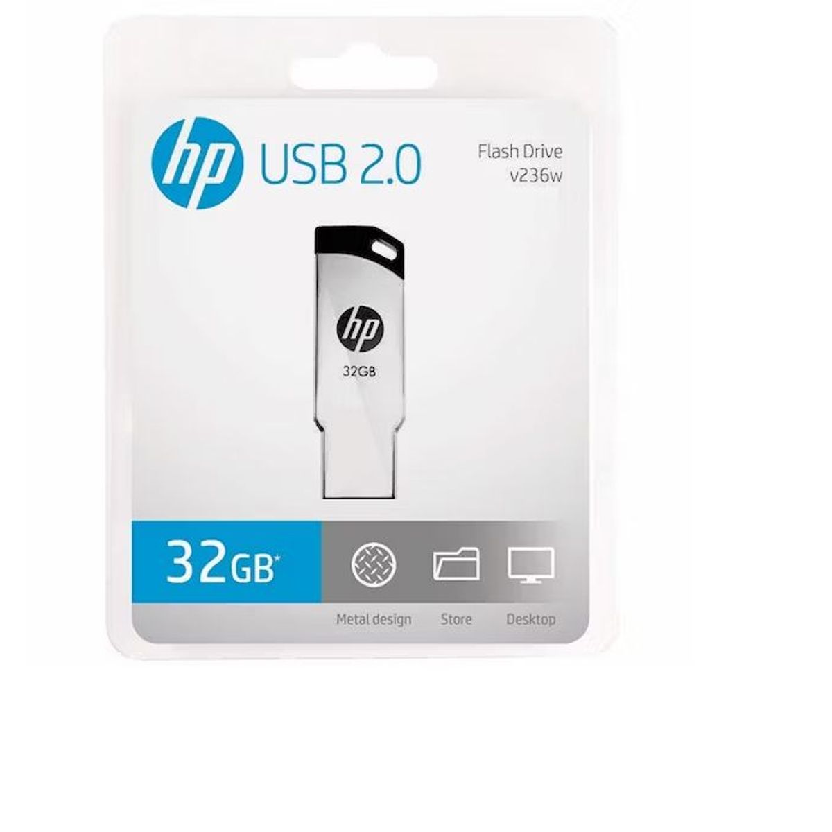 HP - Memoria USB HP 32GB FLASH DRIVE V236W -Acero