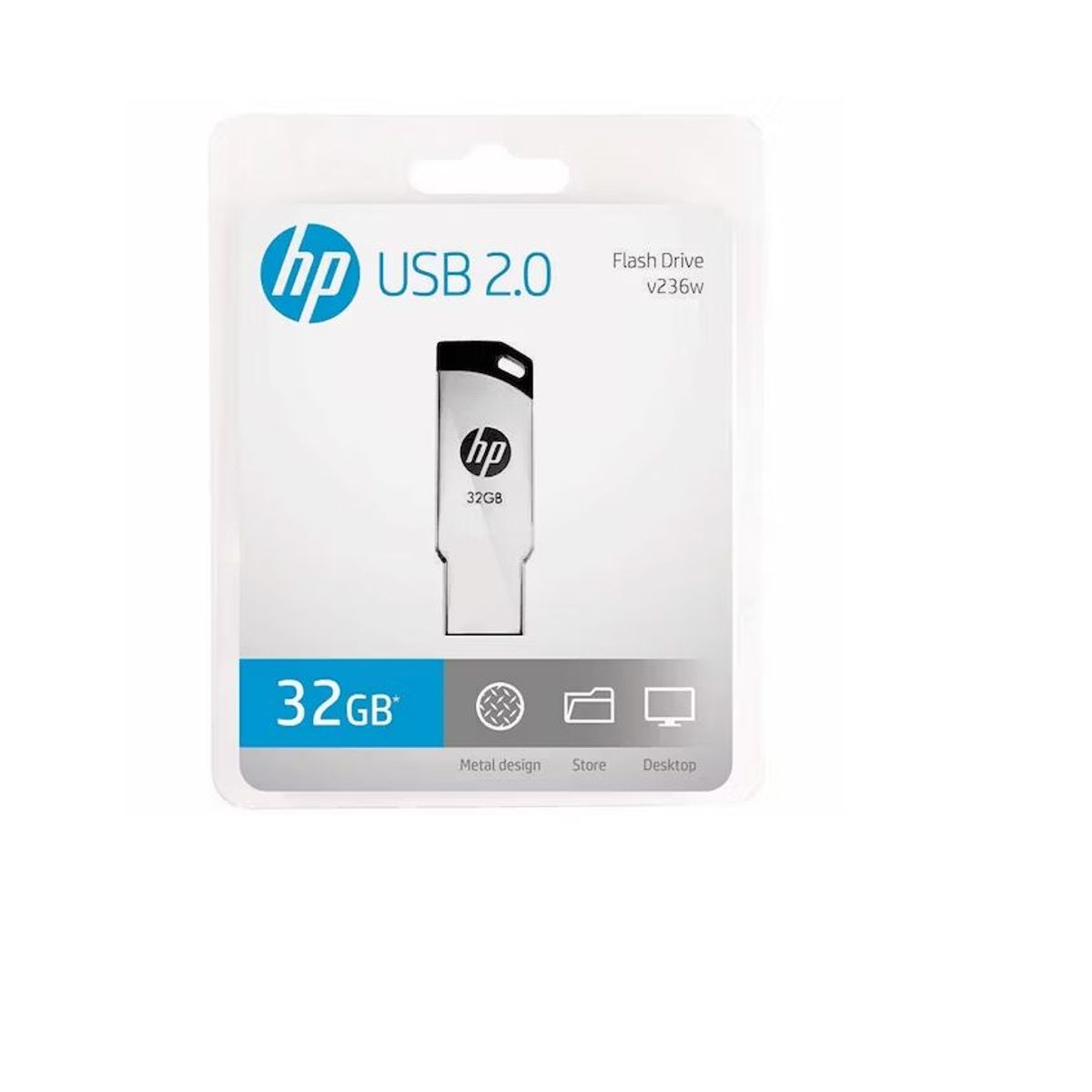 HP - Memoria USB HP 32GB FLASH DRIVE V236W -Acero