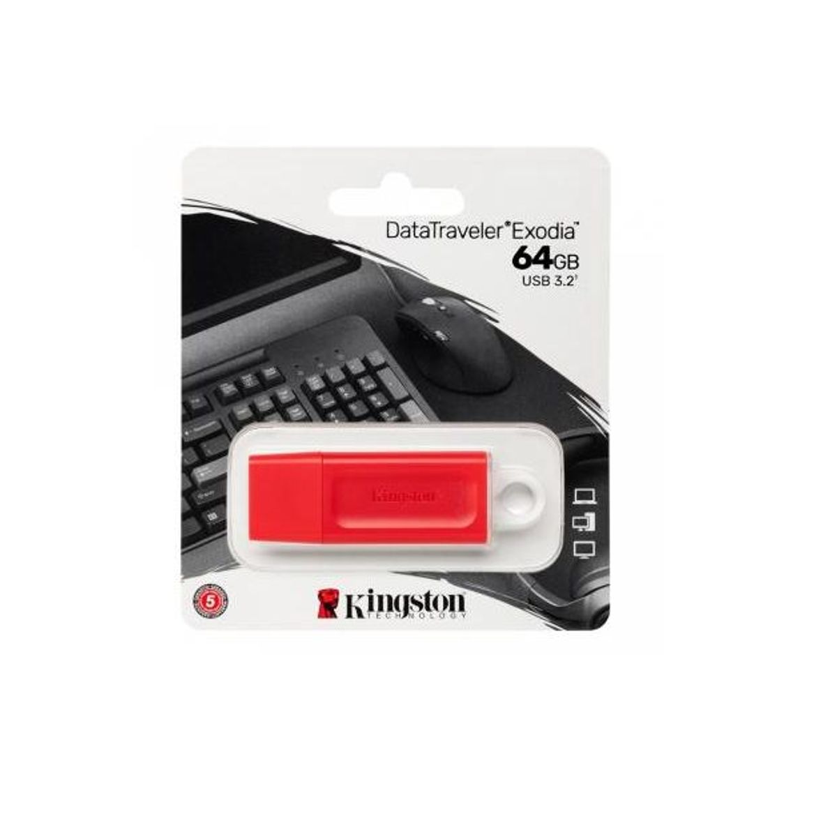 KINGSTON - Memoria USB Kingston 64gb Exodia  - Negro