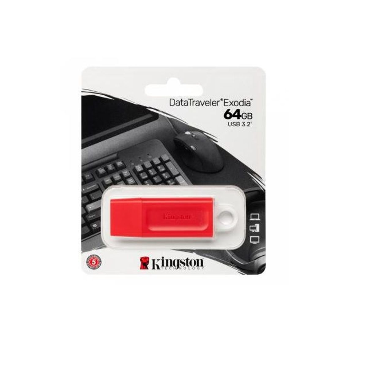 KINGSTON - Memoria USB Kingston 64gb Exodia  - Negro