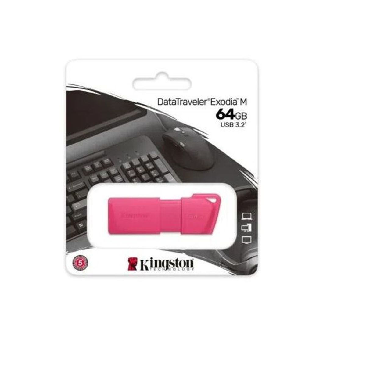 KINGSTON - Memoria Usb Kingston Exodia M 64 gb - Rosa