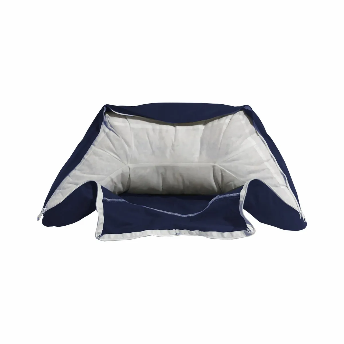 AMADEUS HOME - Cojín Anatómico para Espalda Azul Marino ¡Funda con cierre