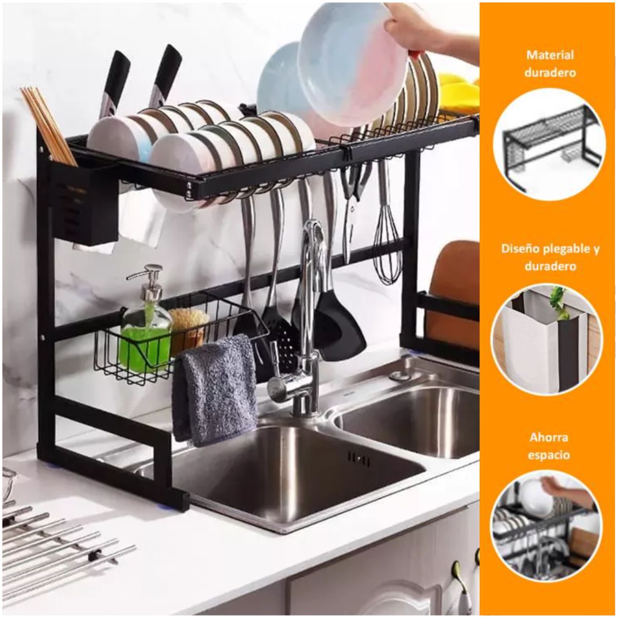 INSPIRA MARKET - Escurridor Organizador de Platos de Cocina 85 cm