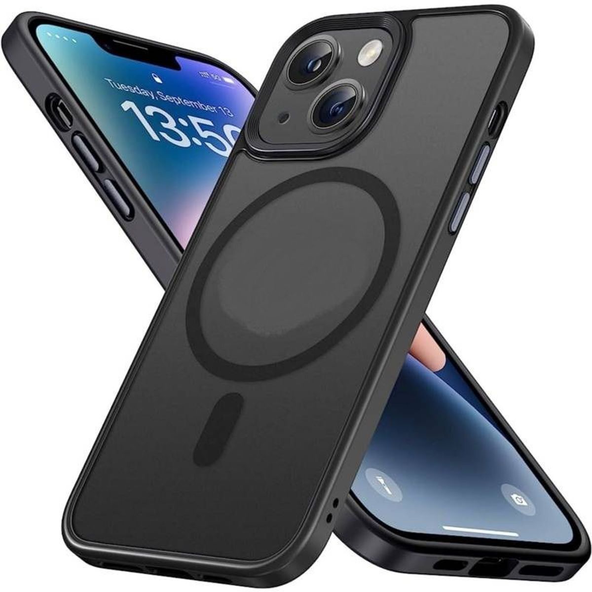 GENERICO - Case o Funda  BENKS Magnetic Mate iPhone 14 - Negro