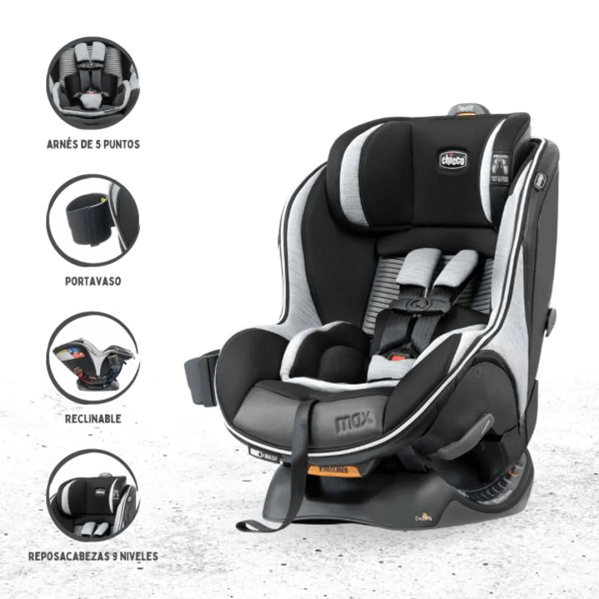 CHICCO - Silla de Auto para Bebé »NEXTFIT MAX ZIP AIR VERO USA» Black