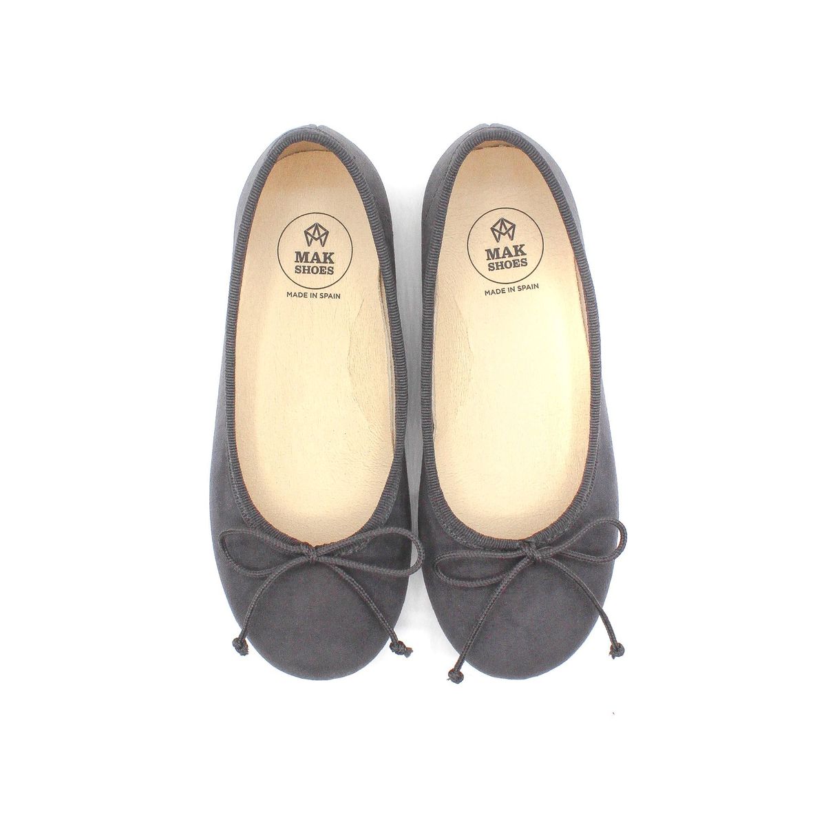 MAK SHOES - Zapato Plano Balerina de Niña y Mujer con Lazo Ajustable