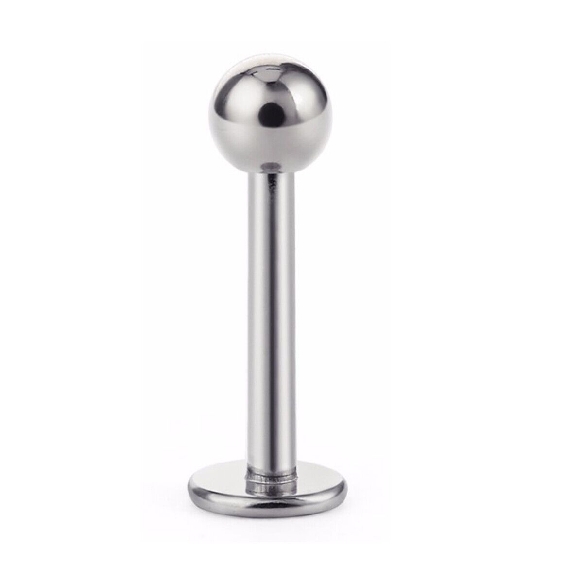 GENERICO - Piercing helix labret lóbulo tragus plateado 10mm