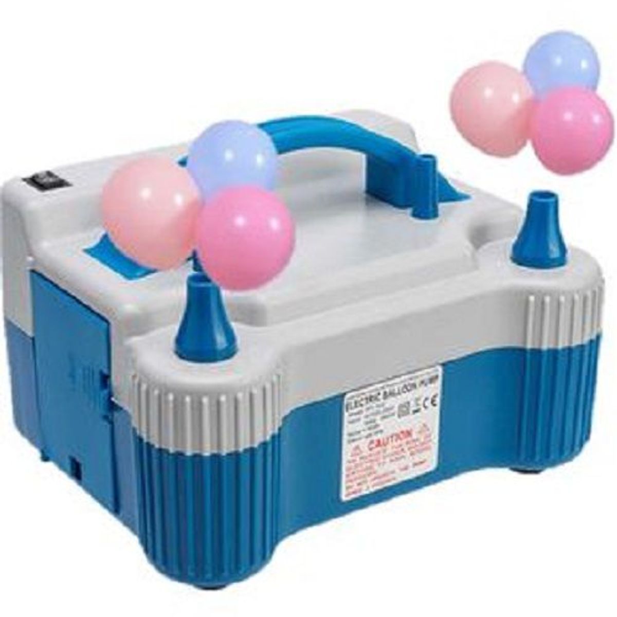 GENERICO - Inflador de Globos con Doble Válvula Azul