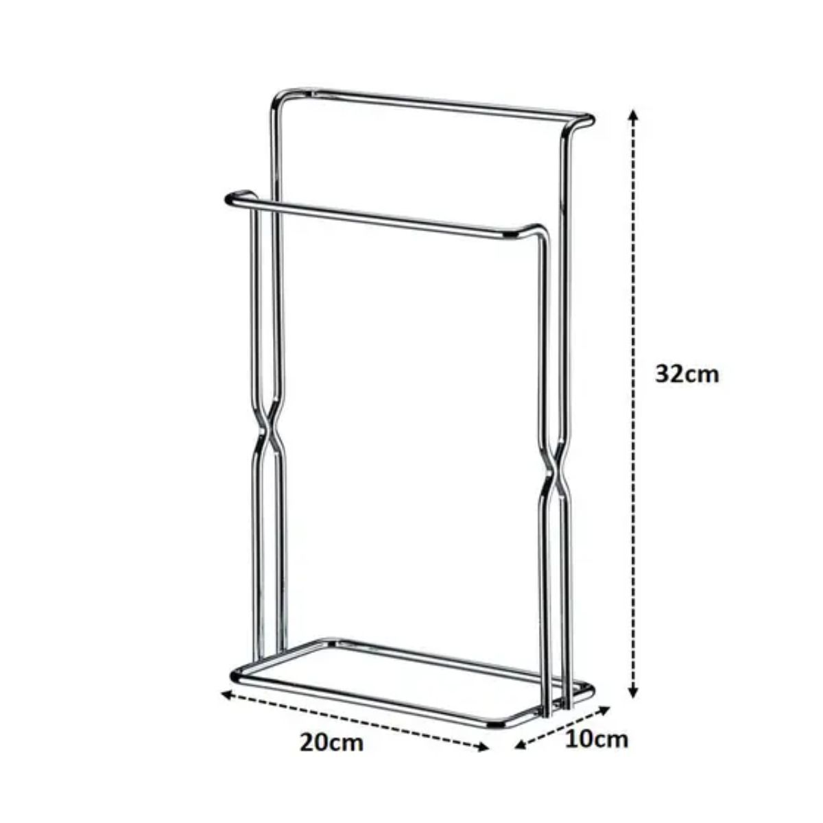 FUTURE - Toallero de mano doble Superiore plata