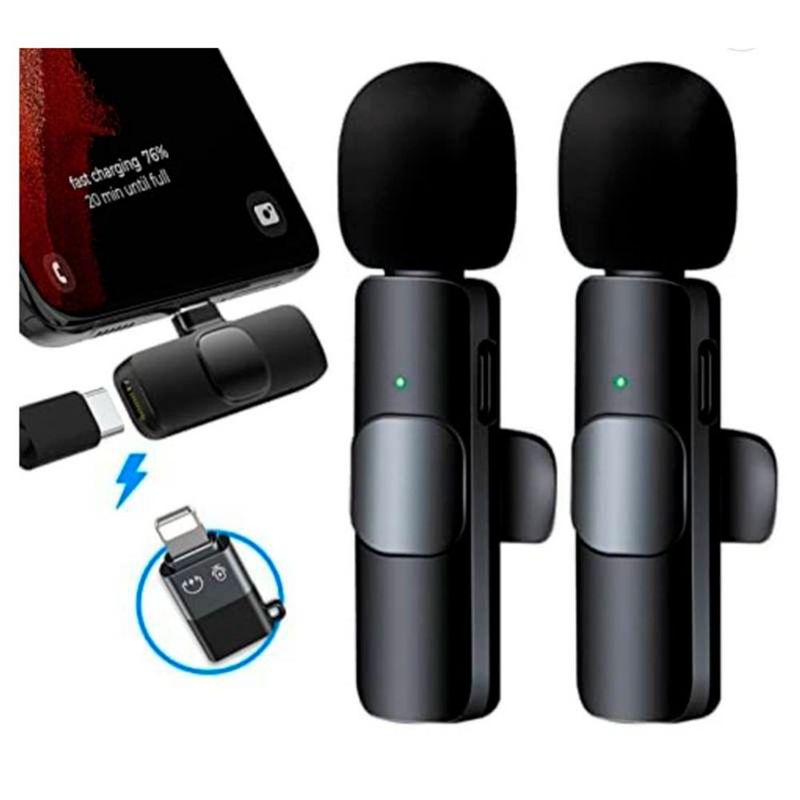 SEISA - Microfono para Cuello de Camisa Inalambrico Adaptador iphone y Android