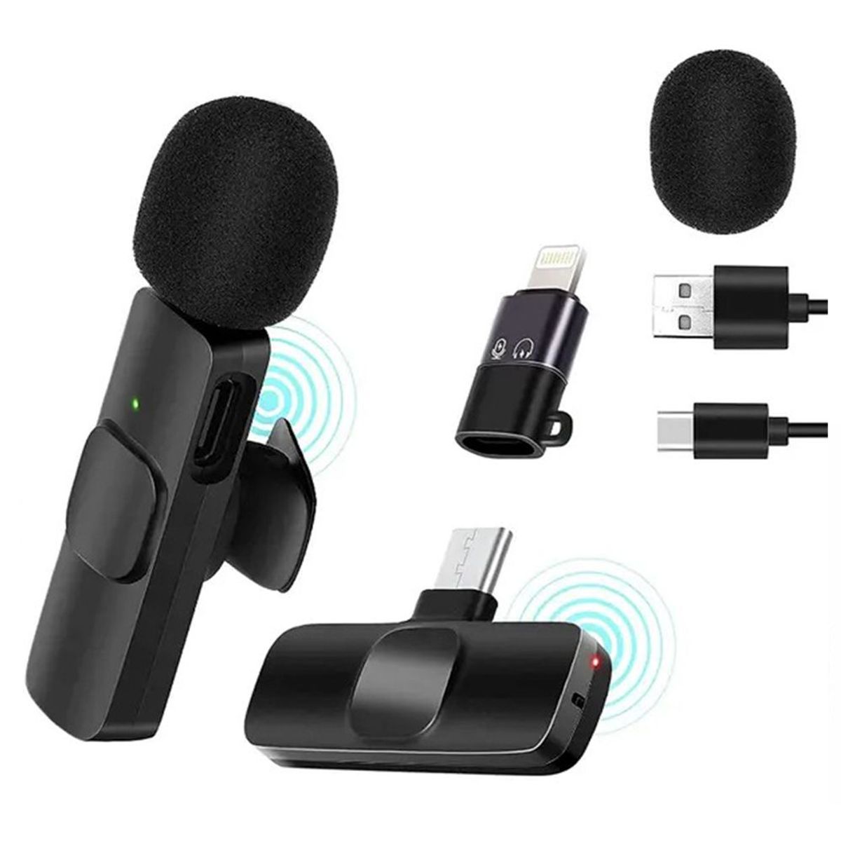 SEISA - Microfono para Cuello de Camisa Inalambrico Adaptador iphone y Android