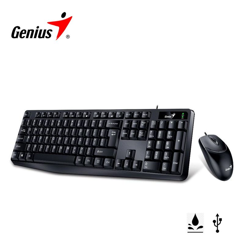 GENIUS - Kit Teclado y Mouse Genius Wired keyboard KM-170 Alámbrico