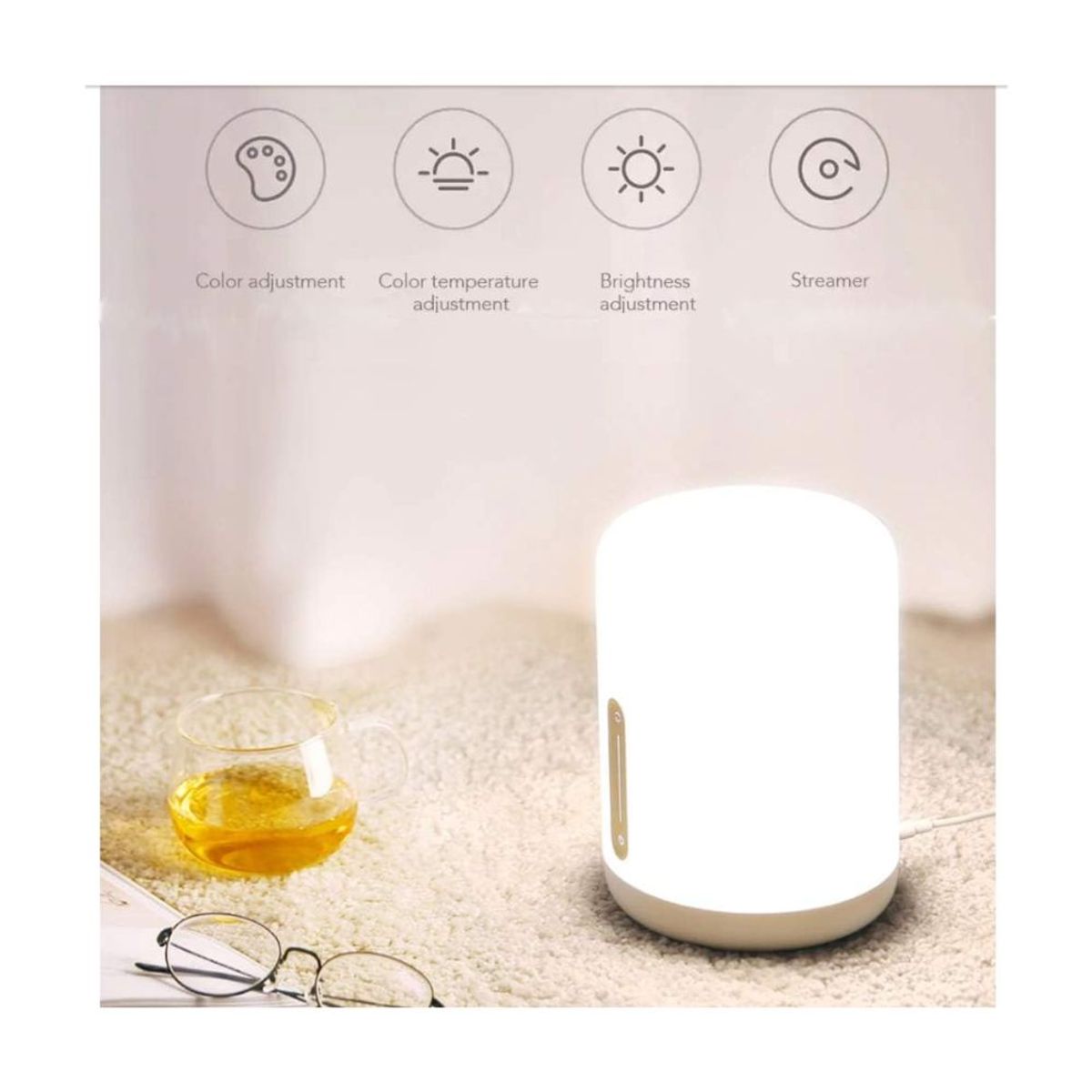 XIAOMI - Xiaomi Mi Bedside Lamp 2 Lámpara con Control Inteligente por Voz