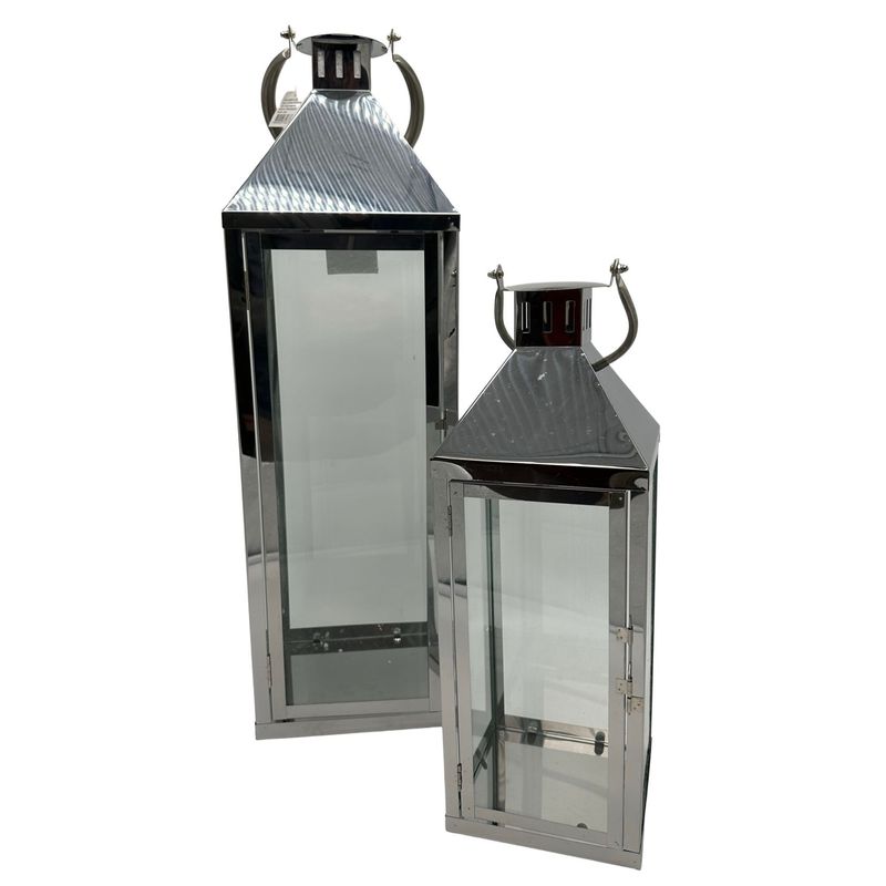 FLORIPA - Farol De Metal Set Con 2 Unidades Hl1029 FLORIPASTORE