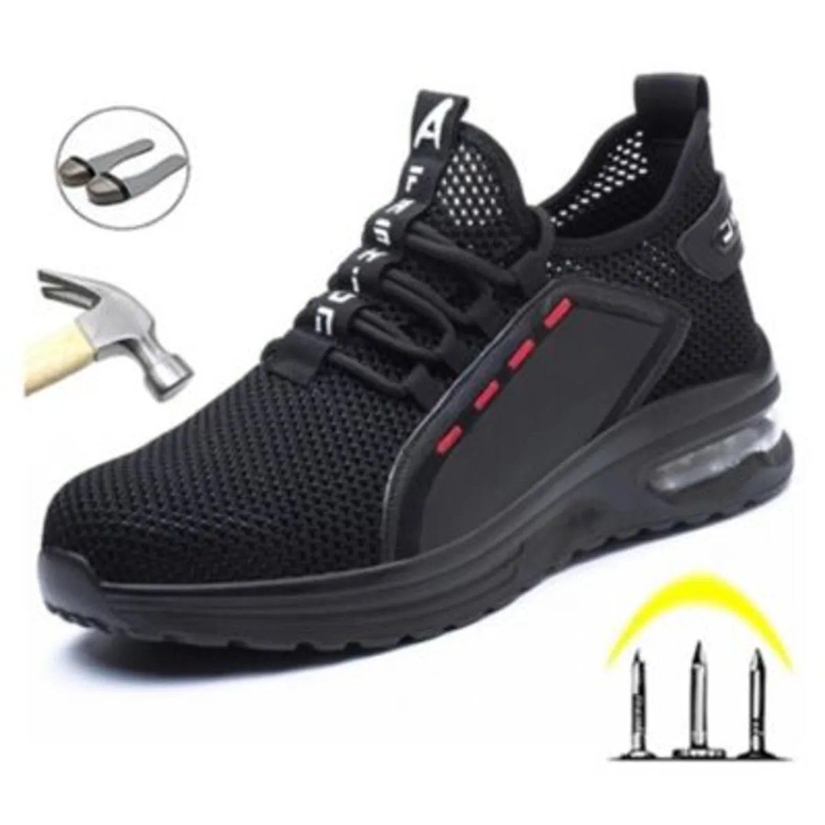 BLWOENS - Zapatos de trabajo hombre seguridad y antipinchazos-negro