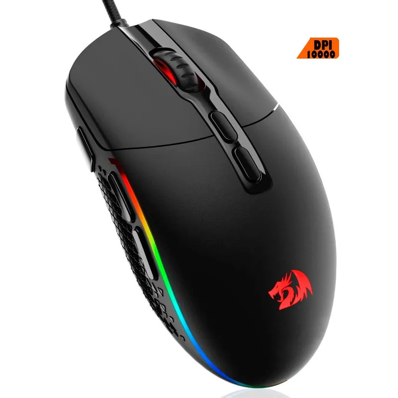 REDRAGON - Mouse Gamer de juego Redragon Invader M719-RGB negro DPI 10000