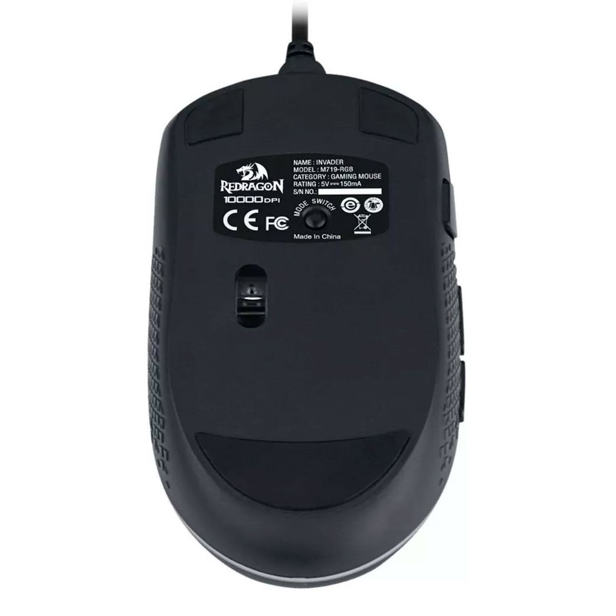 REDRAGON - Mouse Gamer de juego Redragon Invader M719-RGB negro DPI 10000