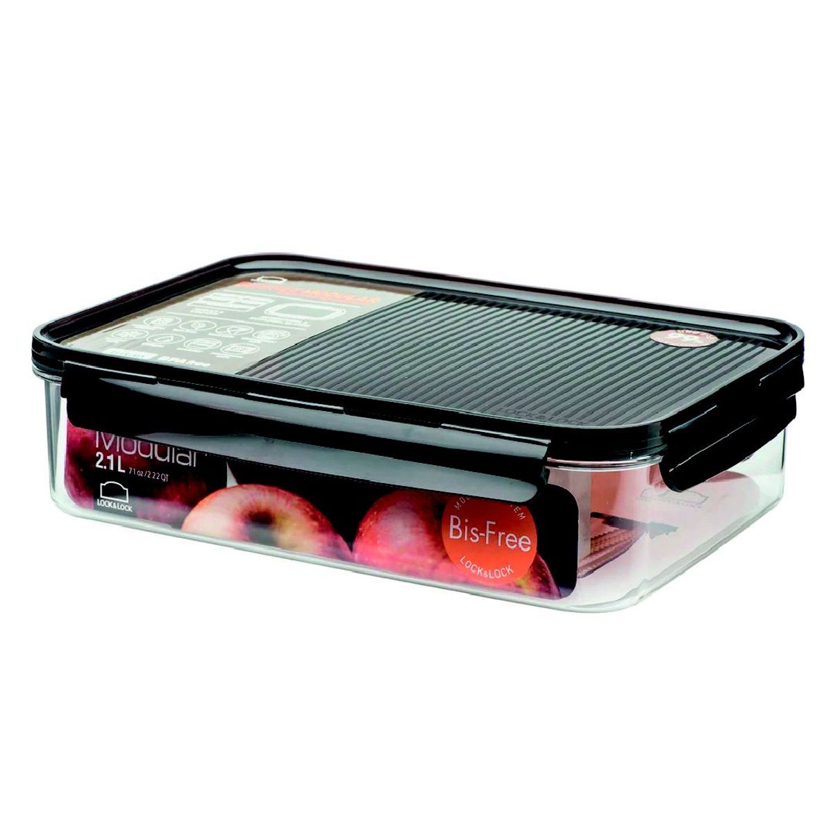 LOCK AND LOCK - Taper LocknLock Rectangular Bajo Modular Tritan 2.1 L