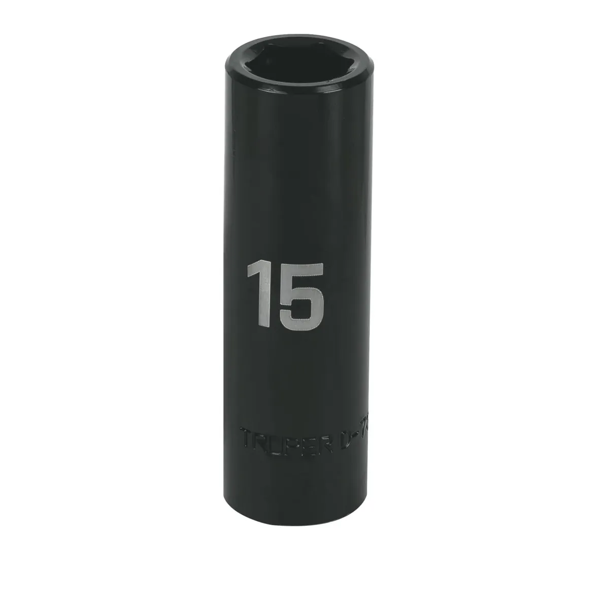 TRUPER - Dado de impacto 1 /2" largo 6 puntas 15 mm, Truper